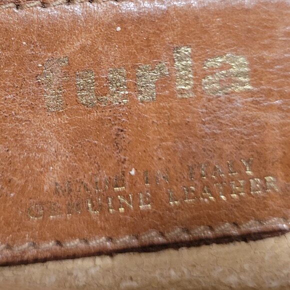 Furla Leather Tote - Cream Leather with "Furla" Logo - Leather Handles/Trim - Picture 9 of 10